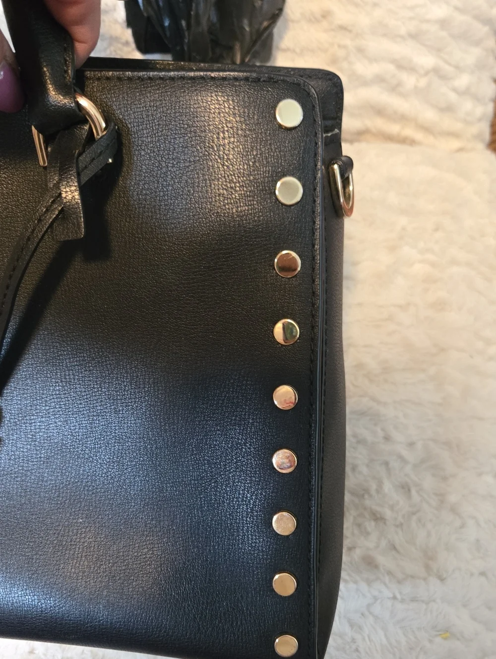 Michael Kors Black Pebbled Leather Satchel with Wallet